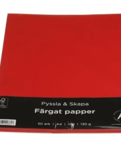 Papper A4 130g 50 ark röd