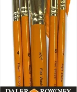 Pensel Simply Acrylic Nr.1 5-pack kort staft