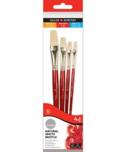 Pensel Simply Art Natural White Bristle nr1 4-pack