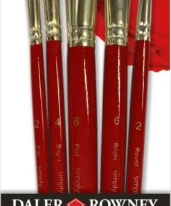 Pensel Simply Oil 5-pack kort skaft
