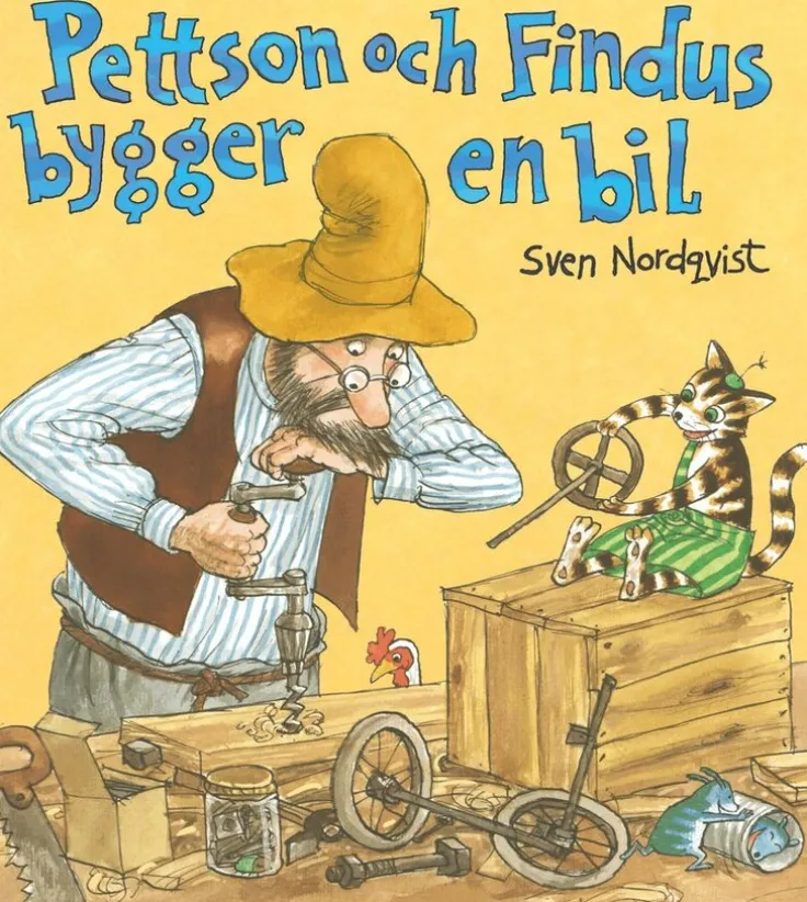 Pettson och Findus bygger en bil