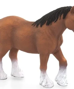 Plastfigur häst Clydesdale brun