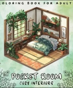 Pocket Room Cozy Interiors Coloring Book For Adults