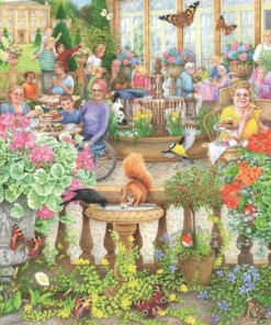 Pussel 1000 bitar - Cosy Café Secret Garden