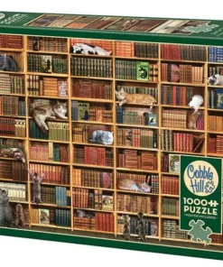 Pussel 1000 bitar - The Cat Library