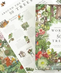 Pussel 1000 bitar Around the World in 50 Trees
