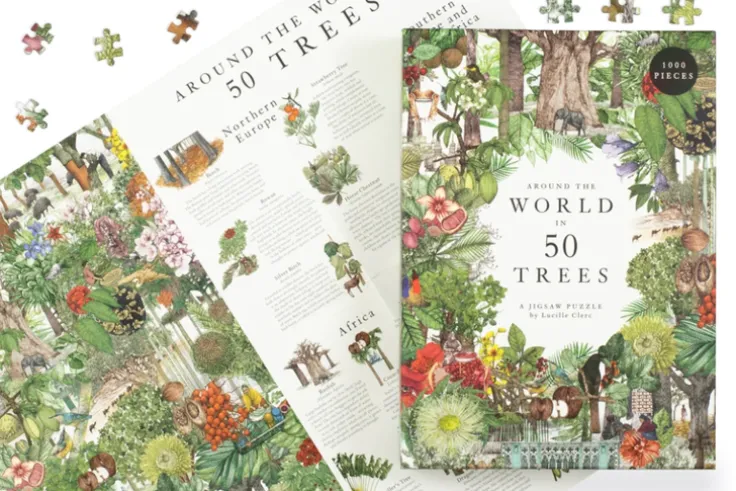 Pussel 1000 bitar Around the World in 50 Trees