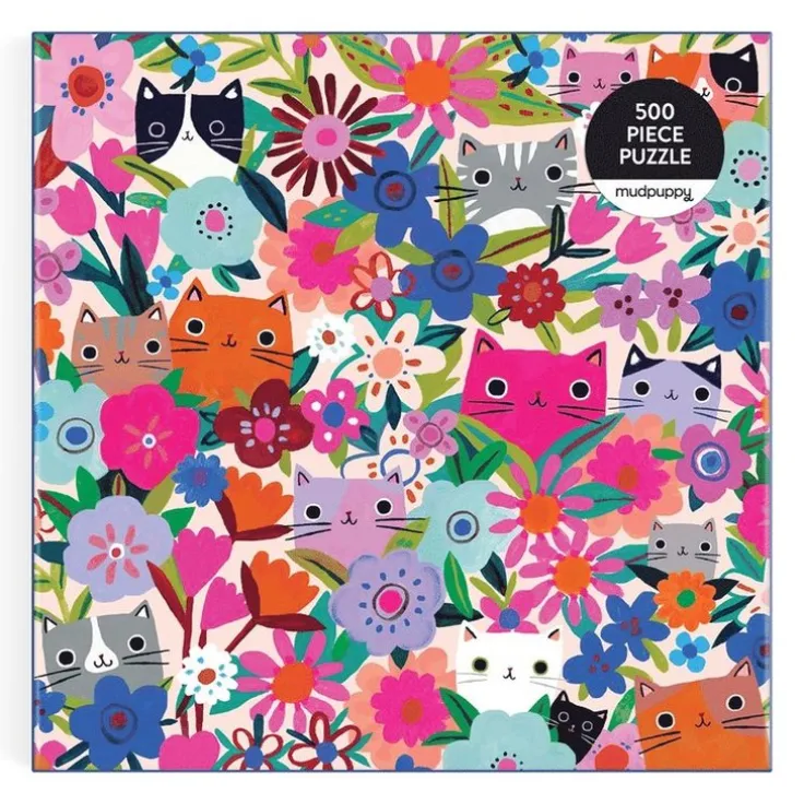 Pussel 500 bitar Blooming Cats