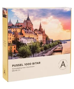 Pussel 1000 bitar Solnedgång över Stockholm