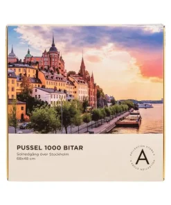 Pussel 1000 bitar Solnedgång över Stockholm