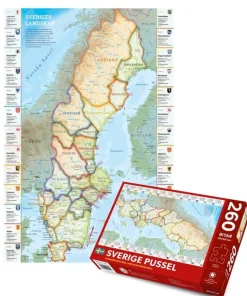 Pussel 260 bitar Sverige med landskap
