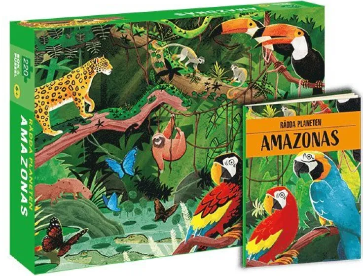 Pussel & bok - Rädda planeten: Amazonas