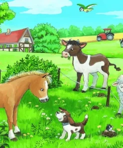 Pussel 2x12 bitar Baby Farm Animals