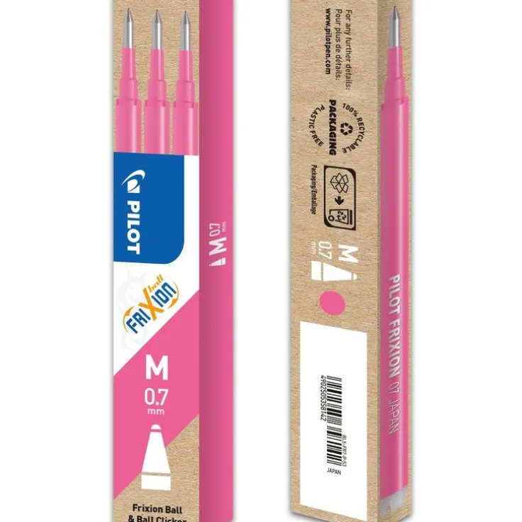 Refill Frixion Ball 0,7 3-pack rosa