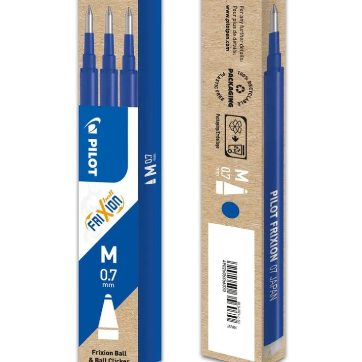 Refill Frixion Ball 0,7 3-pack blå