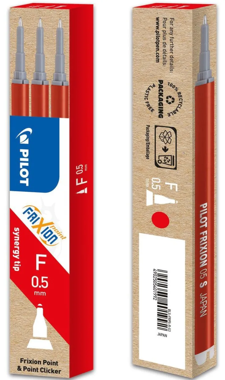 Refill Frixion Point 0,5 Synergy-Tip 3-pack röd