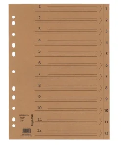 Register A4 1-12 150g kraftpapper