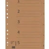 Register A4 1-5 150g kraftpapper
