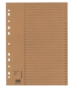 Register A4 1-31 150g kraftpapper