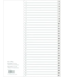 Register A4 1-31 plast grå