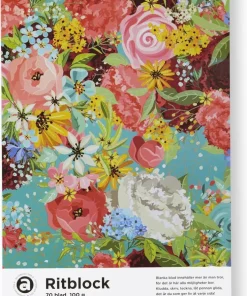 Ritblock A4 - Blommor