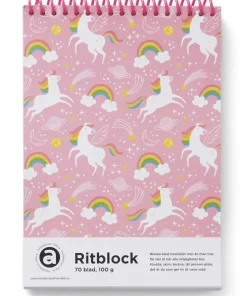 Ritblock A5 100g 70bl Enhörning