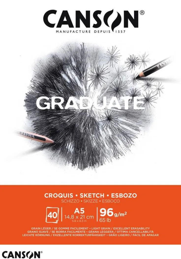 Skissblock A5 Graduate 96g 40 blad