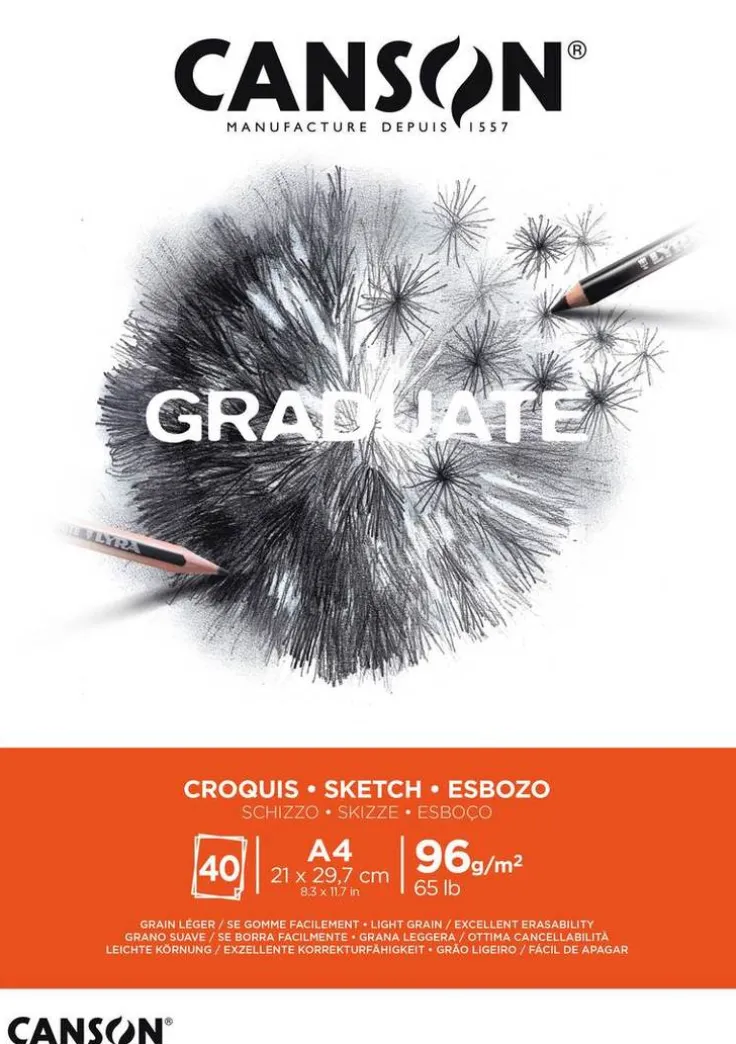 Skissblock A4 Graduate 96g 40 blad