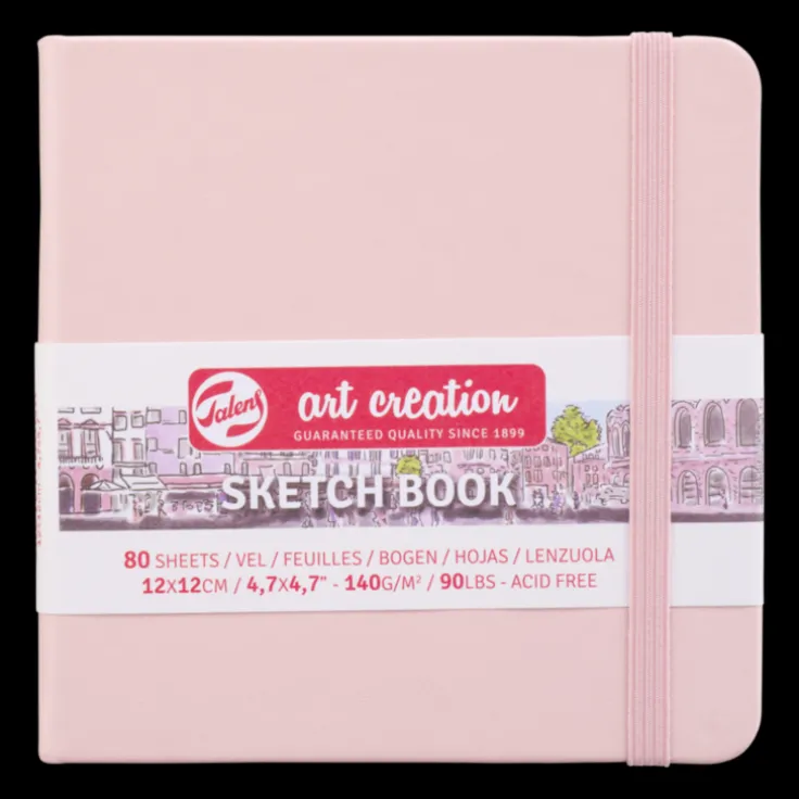 Skissbok 12x12cm Art Creation rosa