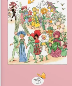 Skrivhäfte A5 Elsa Beskow Blomsterfesten rosa