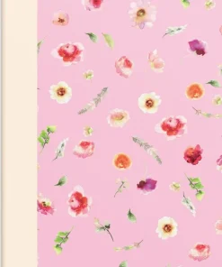 Skrivhäfte A5 linjerad Elin blomma rosa