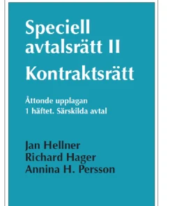 Speciell avtalsrätt II : kontraktsrätt, Första häftet - Särskilda avtal