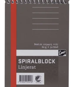 Spiralblock A7 linjerad