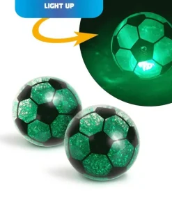 Studsboll med ljus - fotboll Ø 6,3cm