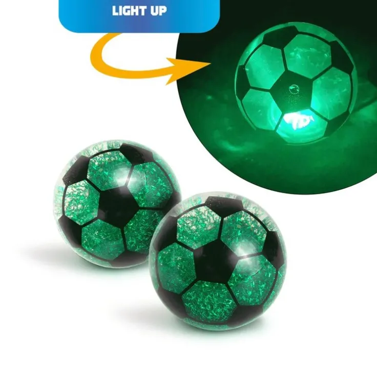 Studsboll med ljus - fotboll Ø 6,3cm