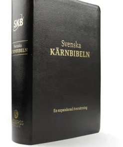 Svenska Kärnbibeln - helbibel, svart cabraskinn