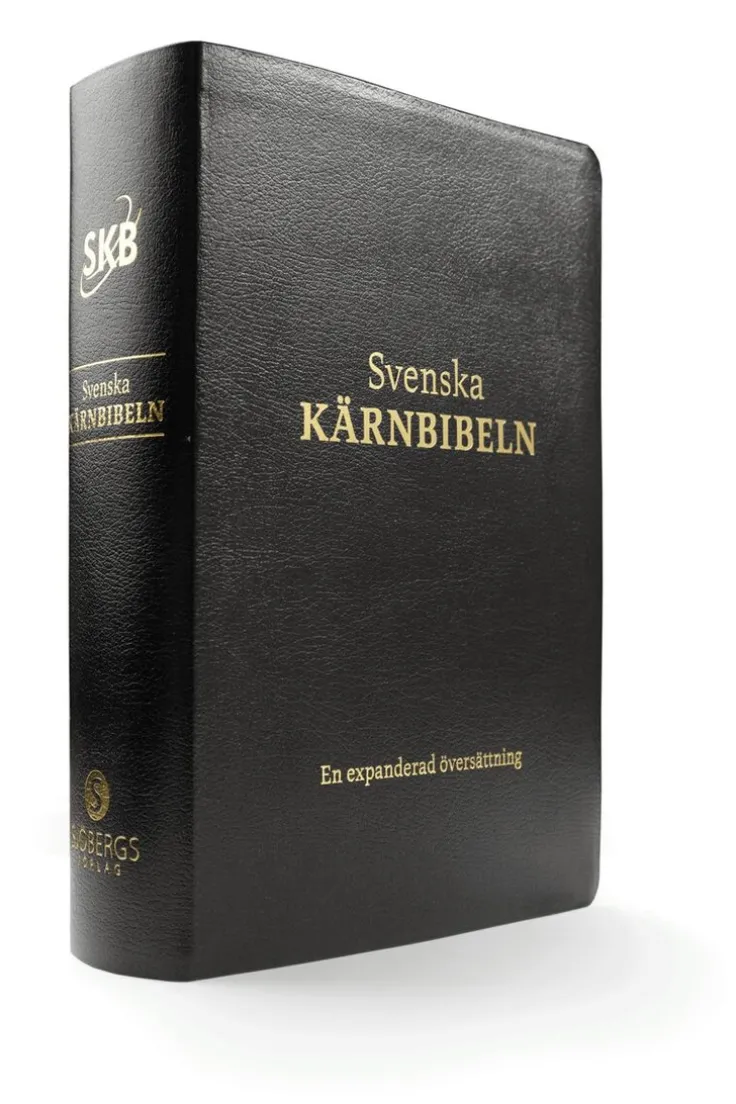 Svenska Kärnbibeln - helbibel, svart cabraskinn