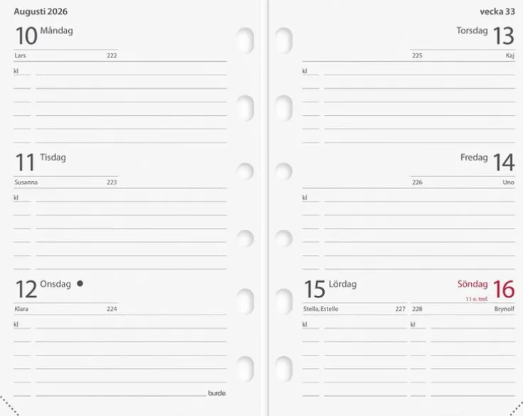 Systemkalender Compact konstläder svart