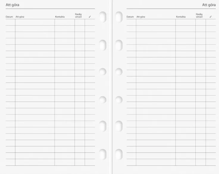 Systemkalender Compact konstläder svart