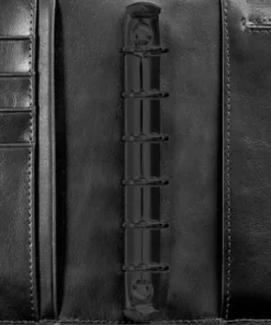 Systemkalender Compact skinn svart