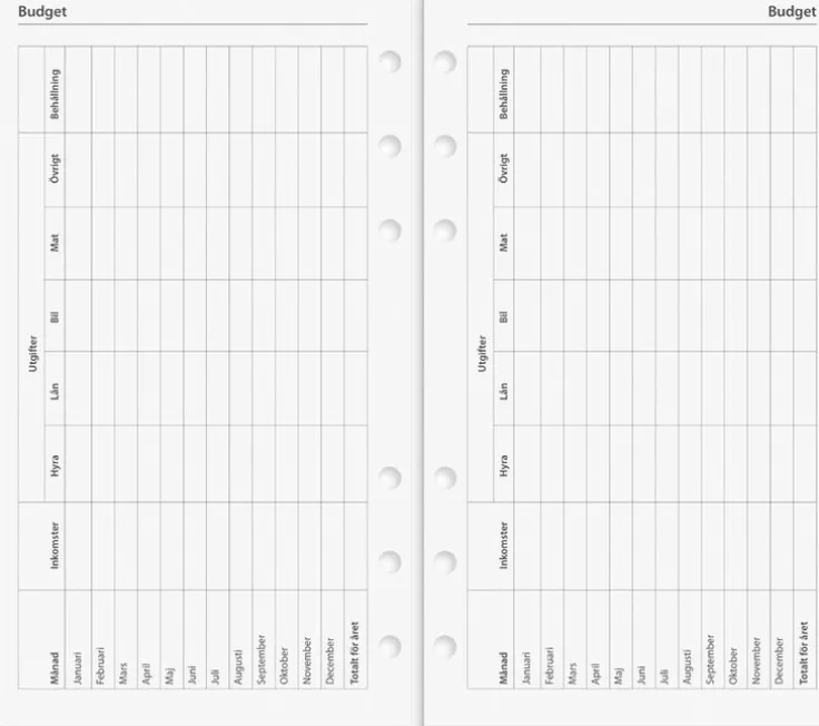 Systemkalender Regent skinn svart