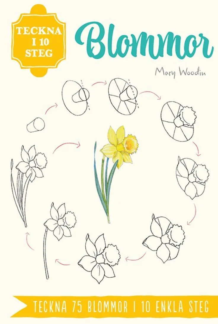 Teckna i 10 steg. Blommor