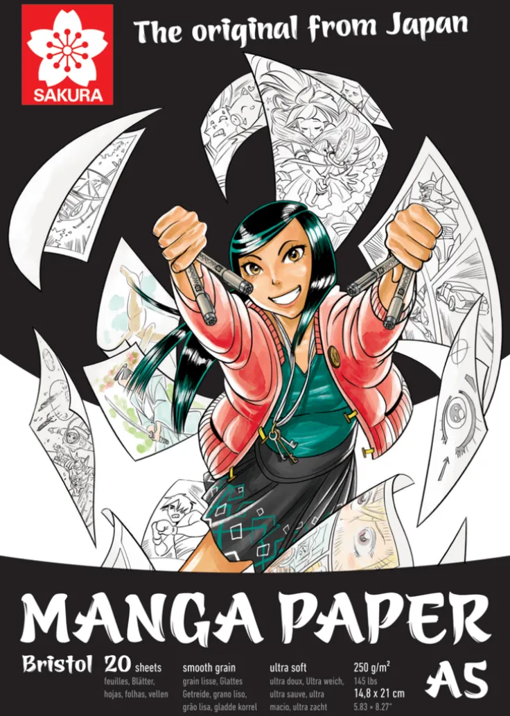 Teckningsblock A5 Sakura Manga Paper - Bristol