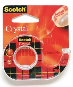 Tejp Scotch Crystal med hållare 10m x 12mm transparent