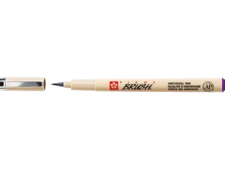 Tuschpenna Pigma Brush lila
