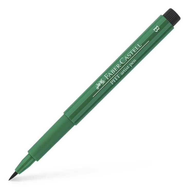 Tuschpenna PITT Artist Pen B mörk ftalogrön