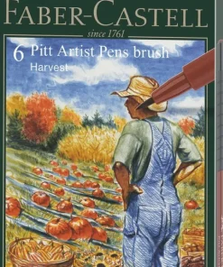Tuschpenna PITT Artist Pen Brush 6-pack höstfärger