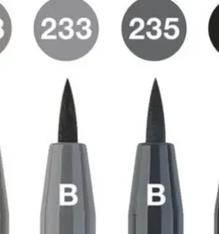 Tuschpenna PITT Artist Pen 8-pack grå & svart