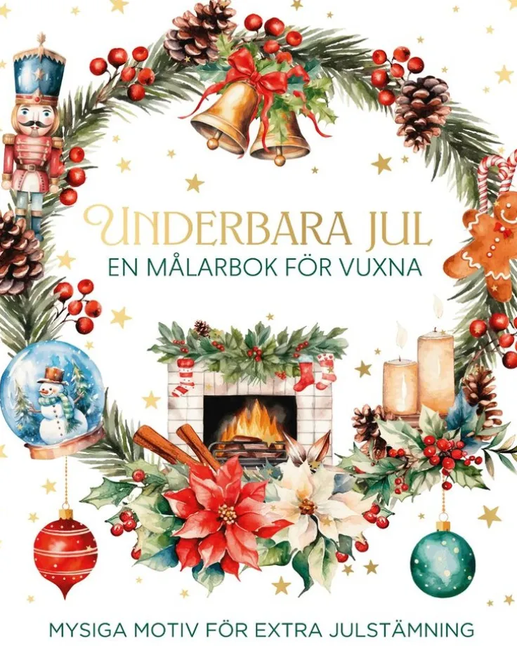 Underbara jul : en målarbok för vuxna