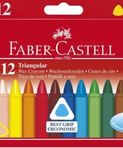 Vaxkrita Faber-Castell trekantig 12 färger